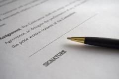 Legal agreement - signing page